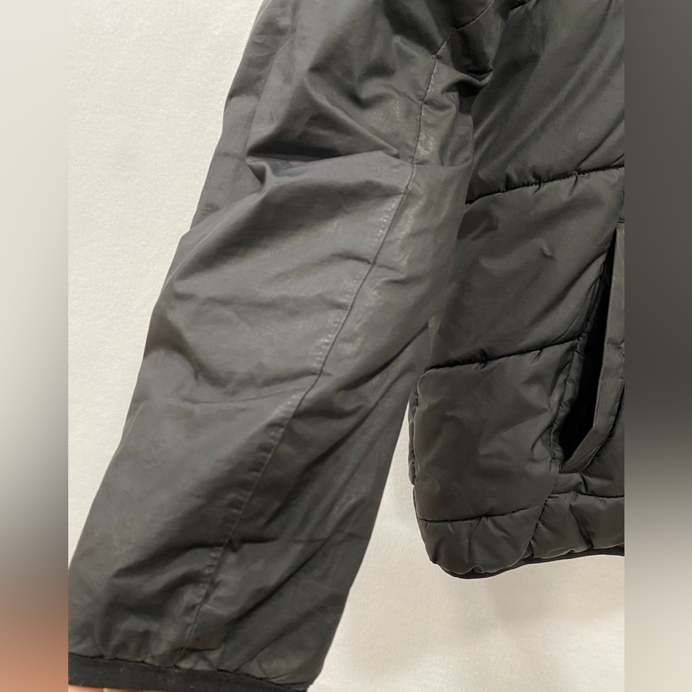 The North Face Black Neon Camo Reversible Puffer Jacket Boys XL Full Zip Coat - Picture 7 of 15